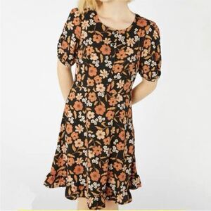 Princess Highway Karina Dress Fall Floral Retro Vibes Long Sleeved Dress Size 12